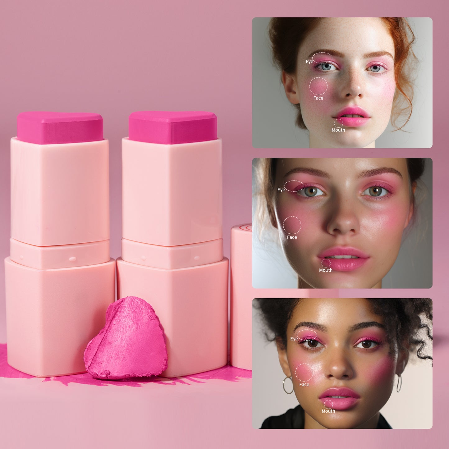 Heart Shape Blush Stick