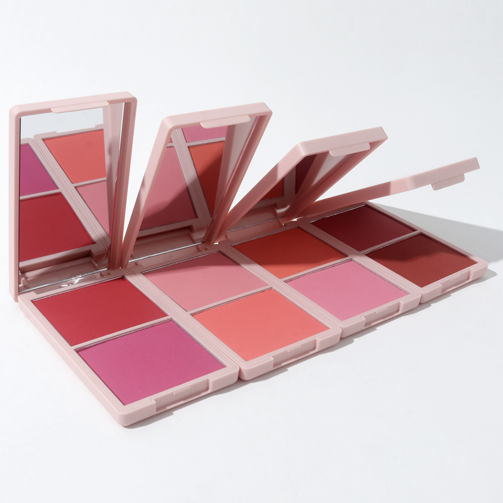 Pink Two-color High Pigment Powder and Cream Blush Palette