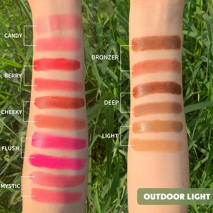 Pink Two-color High Pigment Powder and Cream Blush Palette